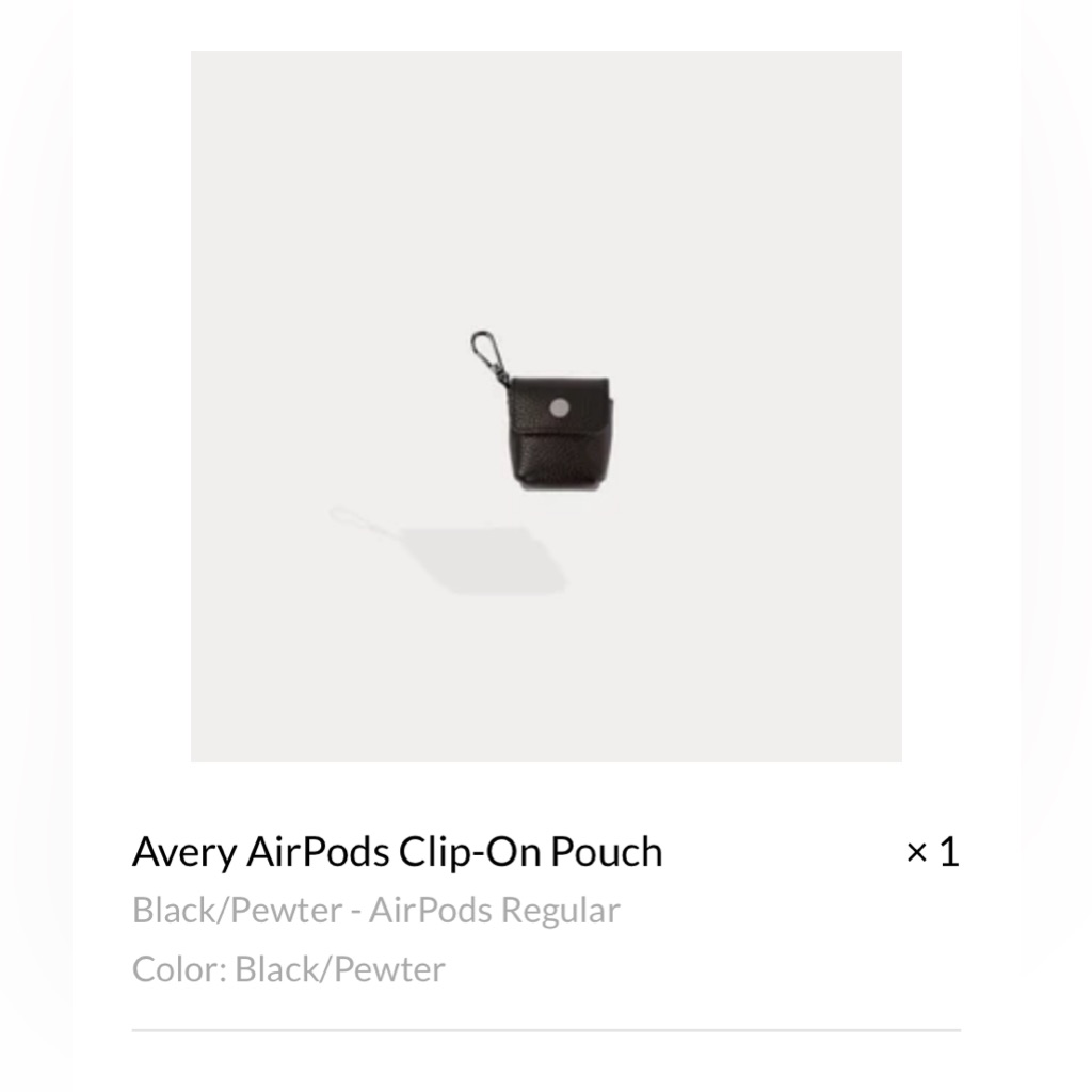 Bandolier Avery Airpods ClipOn Pouch BlackPewter  Airpods